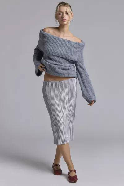 Urban Renewal ReMADE By UO Remnants Shimmer Knee Length Skirt