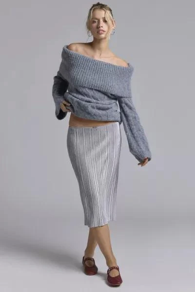 Urban Renewal ReMADE By UO Remnants Shimmer Knee Length Skirt 1