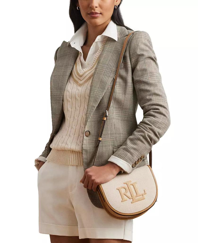 Ralph Lauren Witley Canvas and Leather Small Crossbody