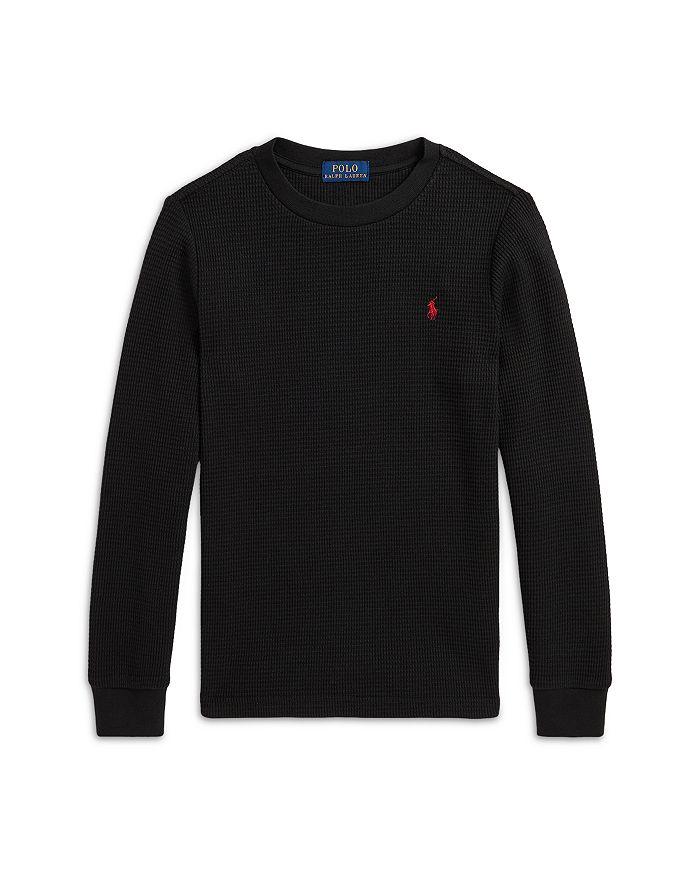 Ralph Lauren Boys
 Waffle Knit Cotton Long Sleeve Tee - Big Kid, Little Kid