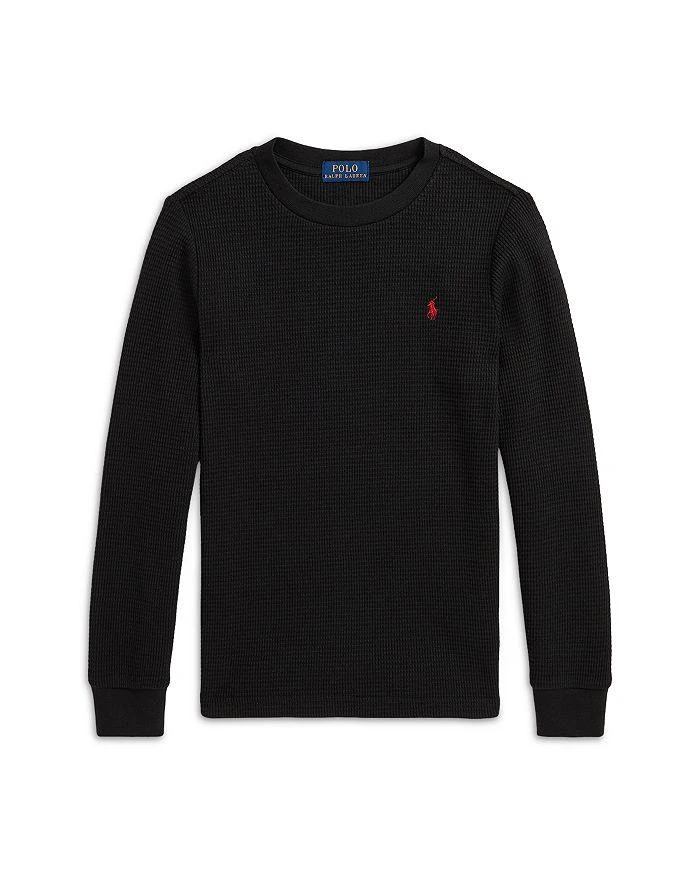 Ralph Lauren Boys
 Waffle Knit Cotton Long Sleeve Tee - Big Kid, Little Kid 1