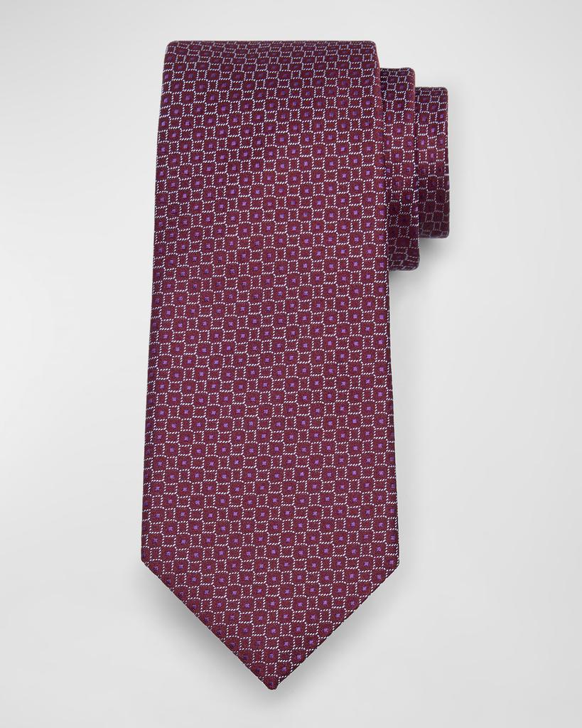 Charvet Men's Silk Micro-Geometric Tie