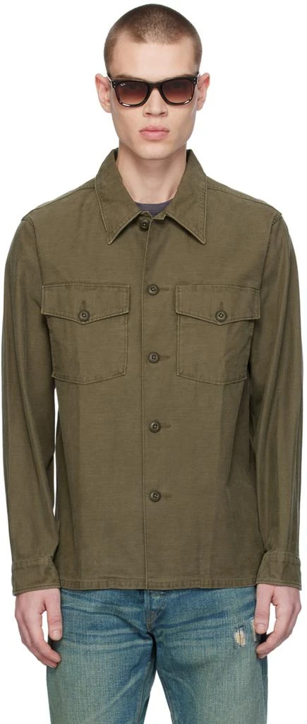 RRL Green Oversized Shirt 1