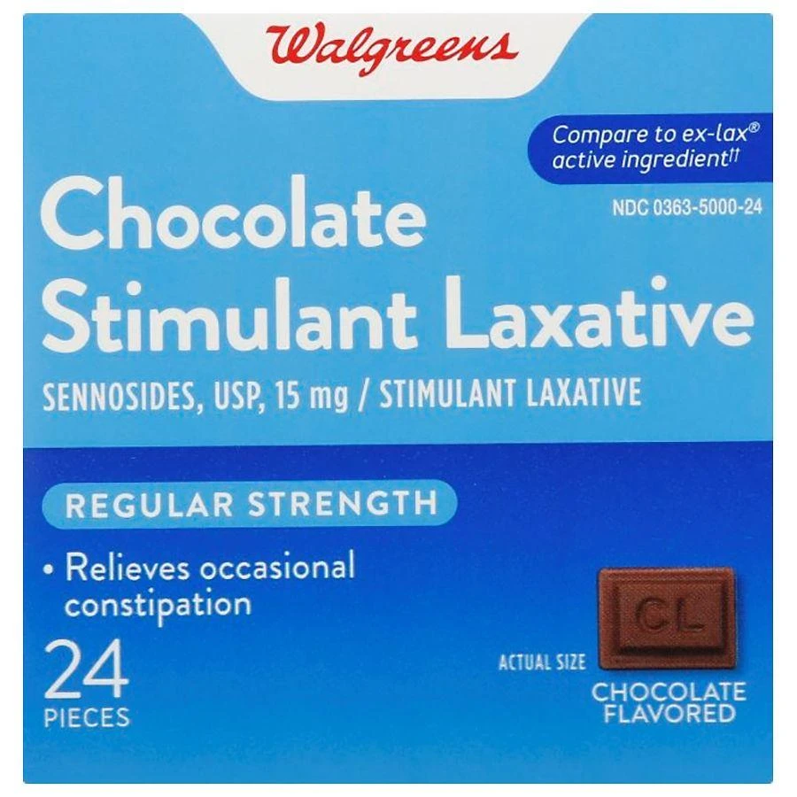 Walgreens Stimulant Laxative Pieces Chocolate