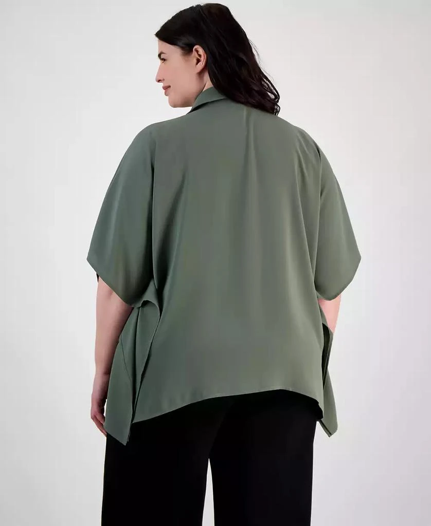 Anne Klein Plus Size Dolman-Sleeve Vented-Hem Blouse 4