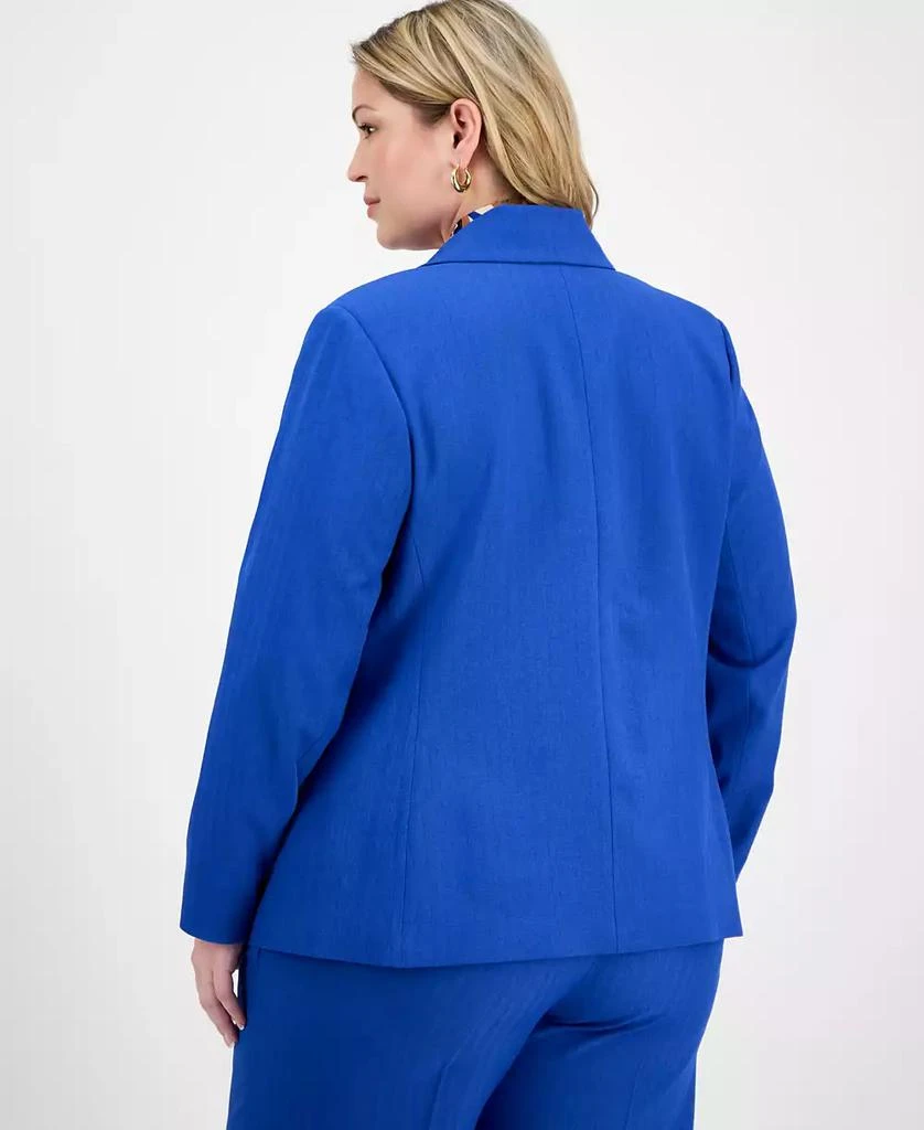 Tahari Plus Size Faux Double-Breasted Boyfriend Blazer 4