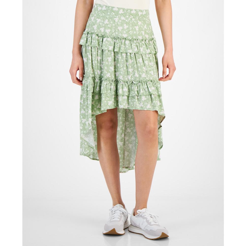 Celebrity Pink Juniors' Tiered High-Low Ruffle Skirt
