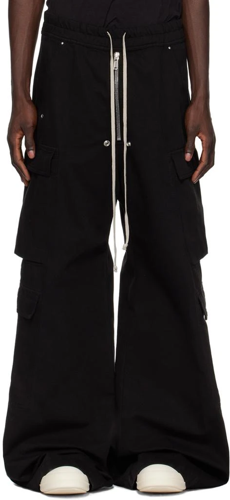 Rick Owens Black Jumbo Bela Cargo Pants 1