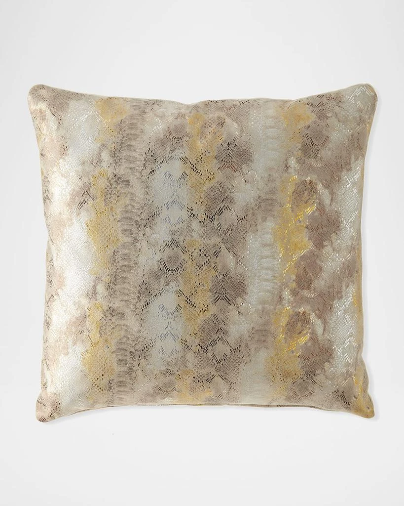 Massoud 22" Oil Printed Suede Pillow 3