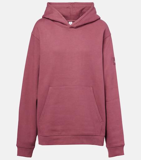 ヨガ・ピラティス aloCroppedin the AirShort Sleeve Hoodie ALO Yoga Cropped In The Air Short Sleeve Hoodie – ECLIPSE BLUE