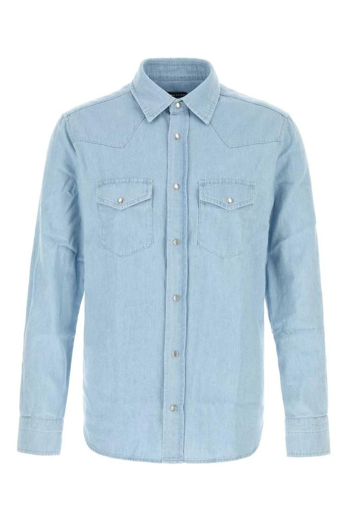 Tom Ford Tom Ford Long-Sleeved Denim Shirt from Cettire