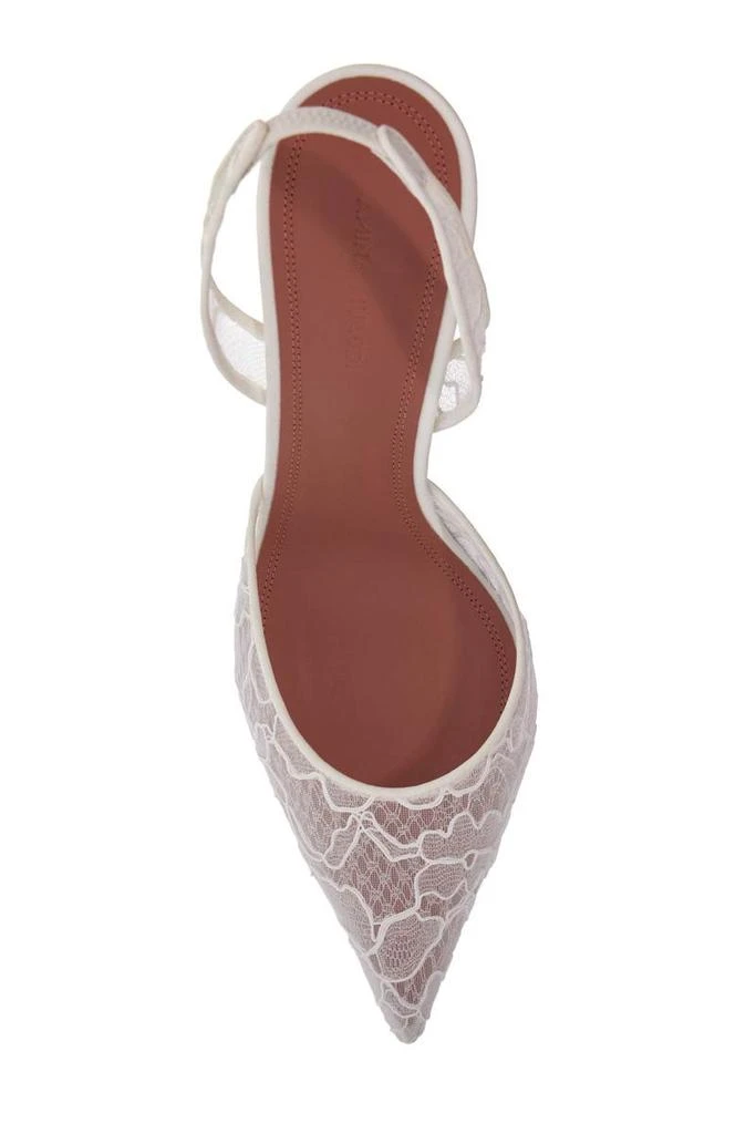 Amina Muaddi lace slingback holli dã© 2