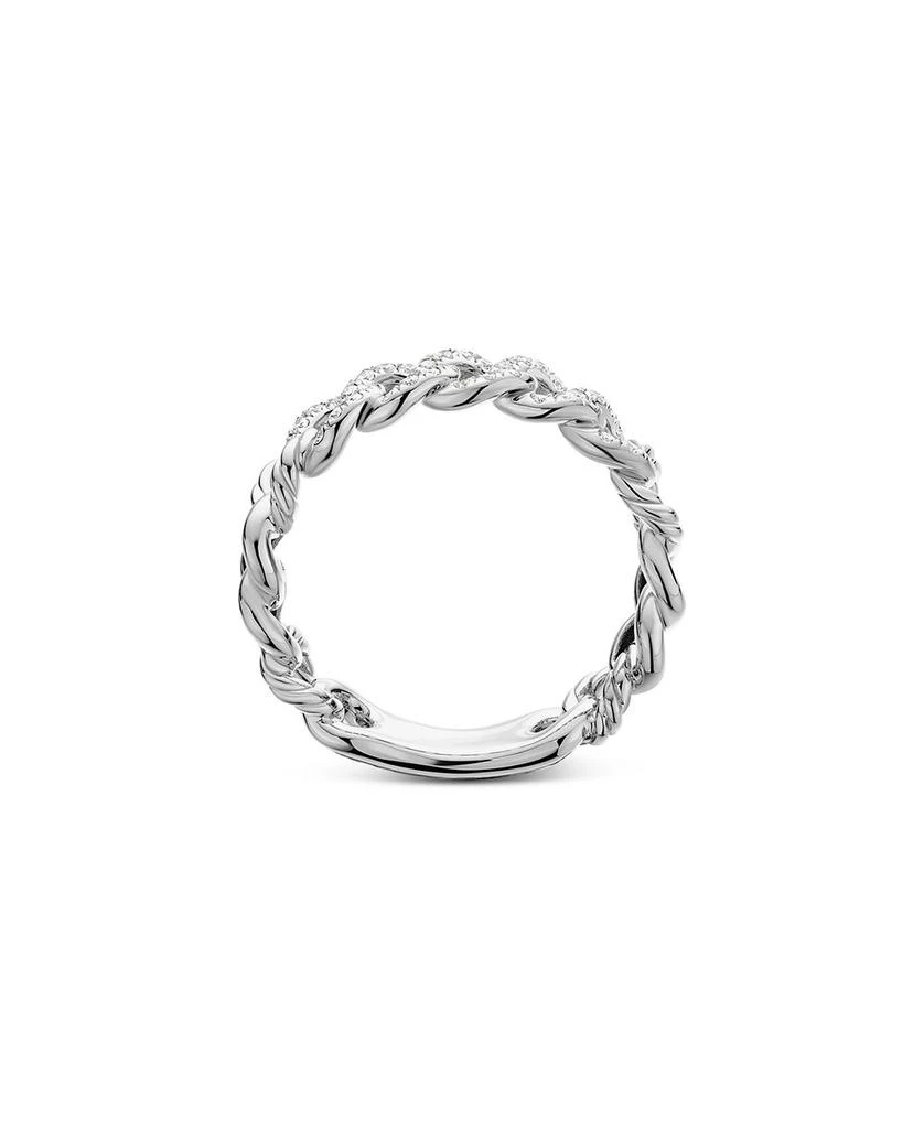 David Yurman Belmont Curb Link Narrow Ring with Pavé Diamonds 4