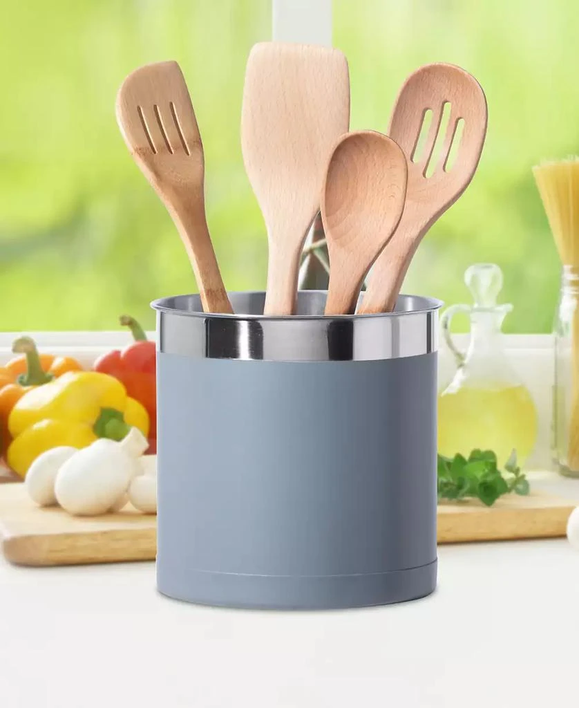 Oggi 7" Jumbo Stainless Steel Utensil Holder 2