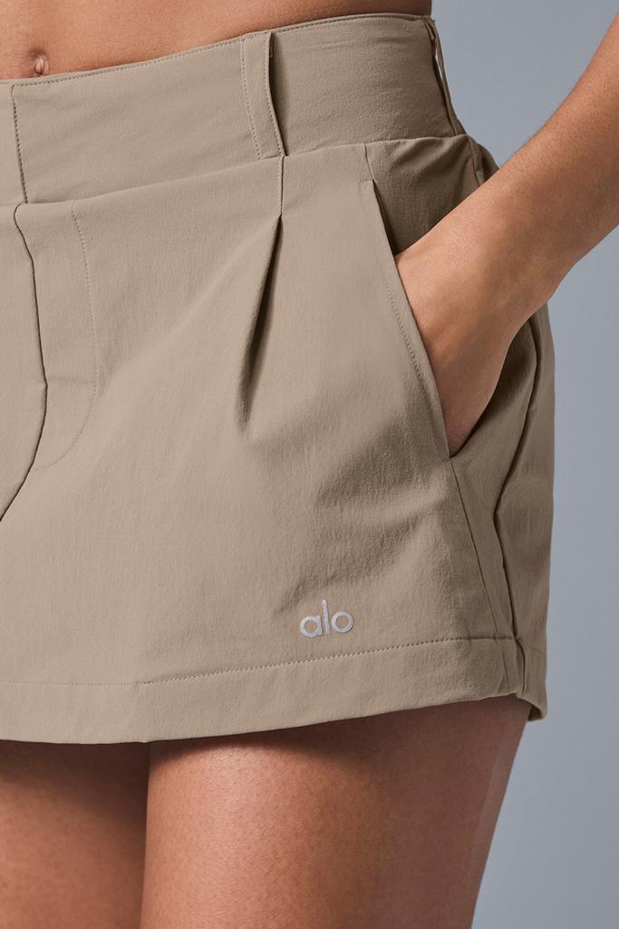 Alo Fan Club Mini Skirt - Gravel