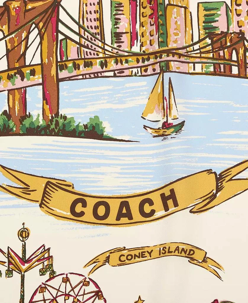 Coach Women's New York Map Print Silk Square Scarf 4