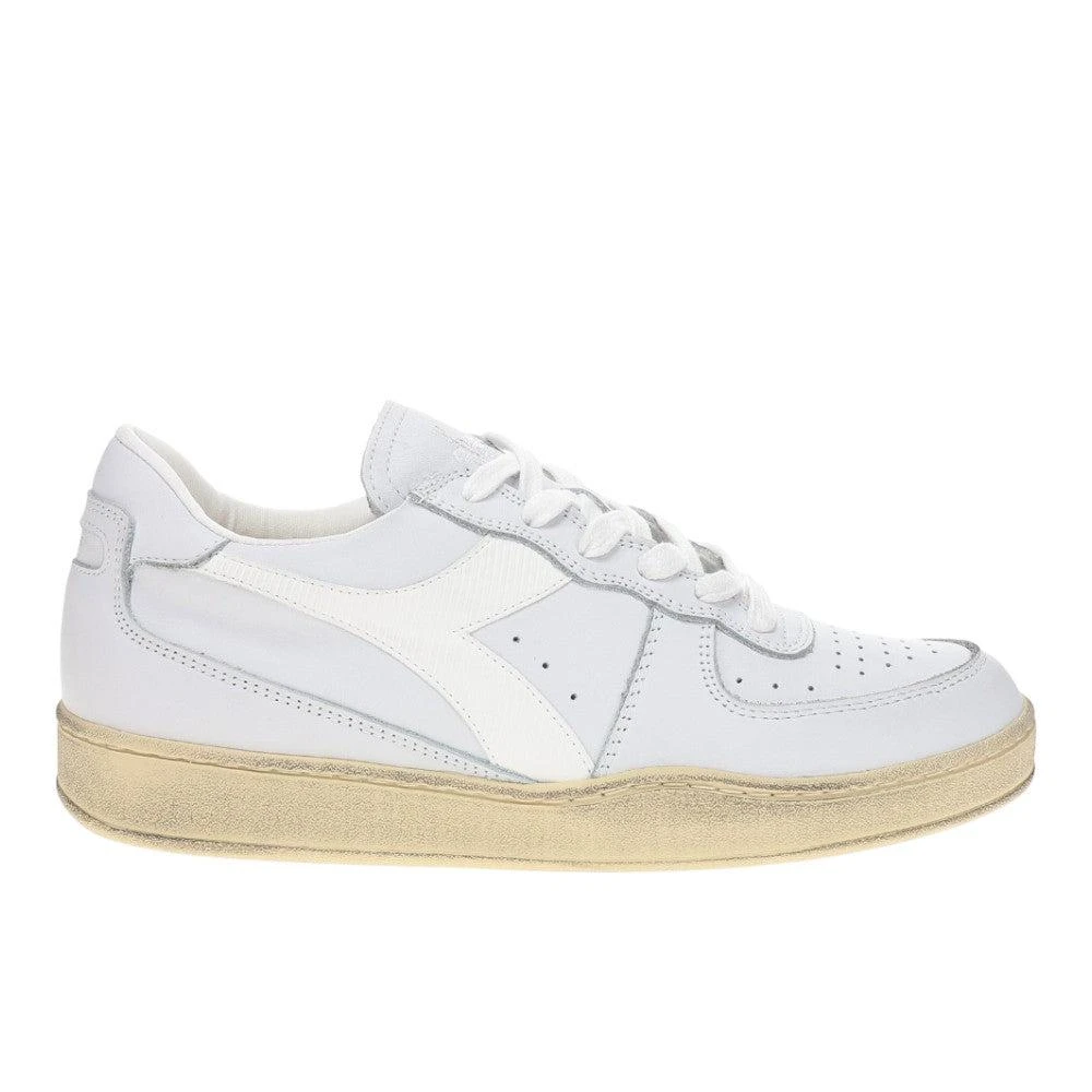 Diadora Mi Basket Low Used Lace Up Sneakers