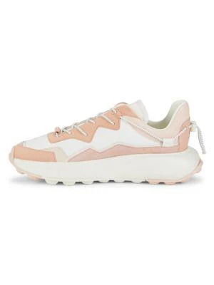 Stuart Weitzman Chevron Leather & Suede Wedge Sneakers 4