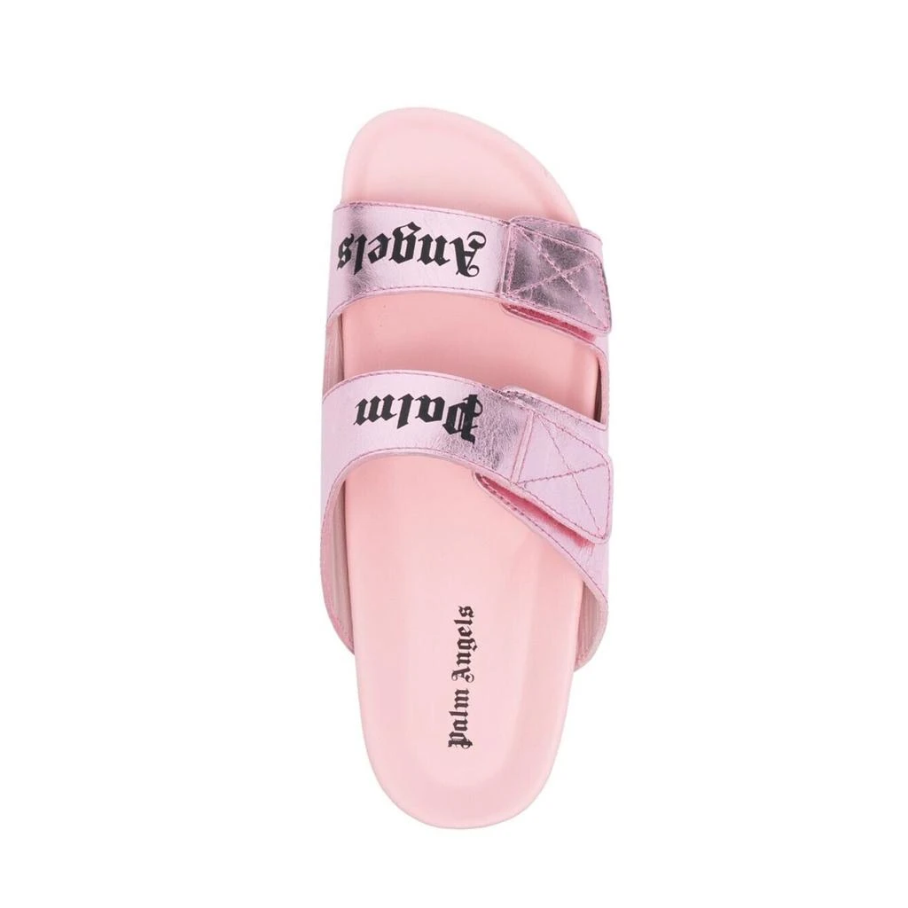 Palm Angels Palm Angels Leather Logo Sandals 4