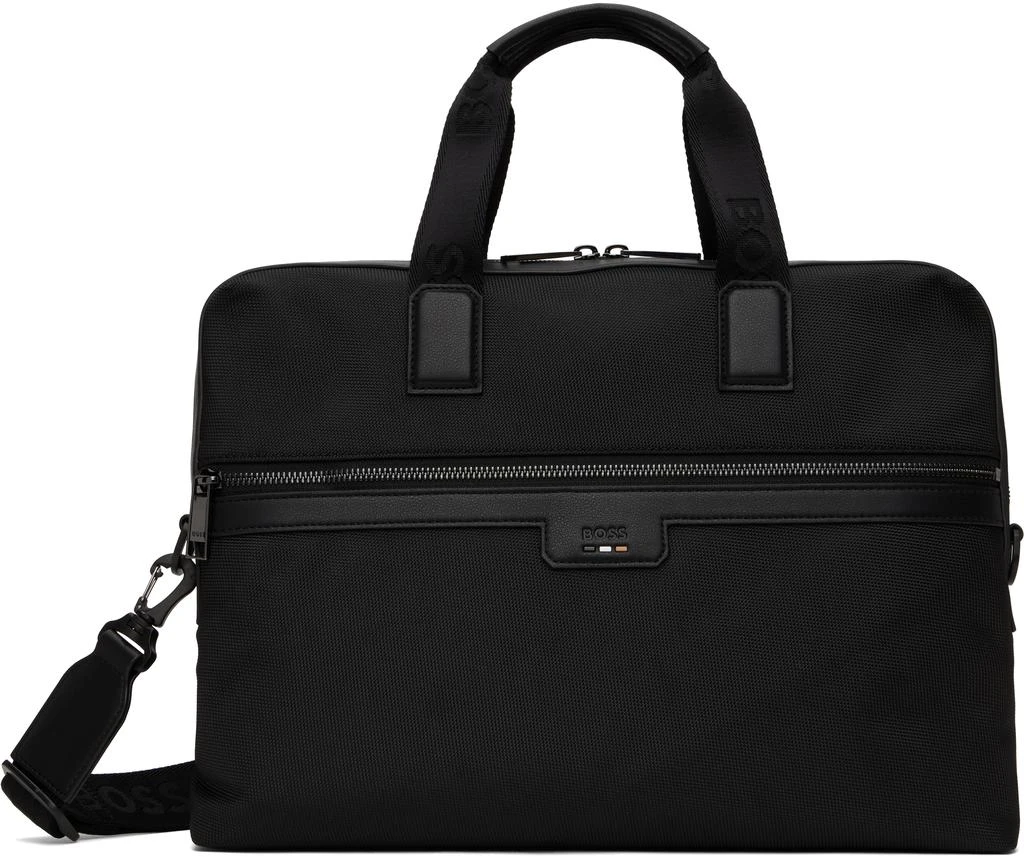 Hugo Boss Black Embossed-Logo Briefcase 1