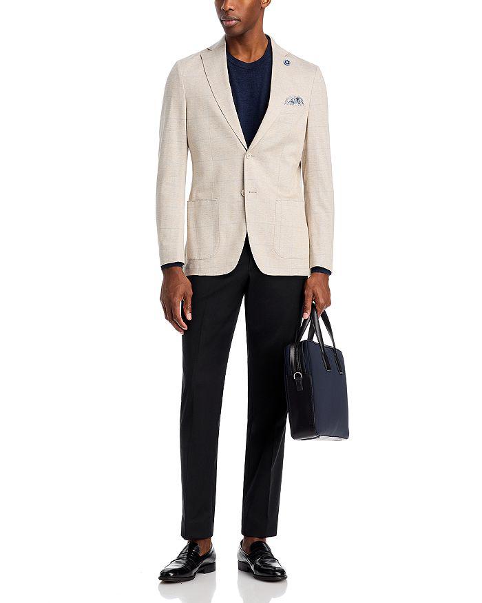 Hart Schaffner Marx New York Cotton Jersey Plaid Unstructured Sport Coat