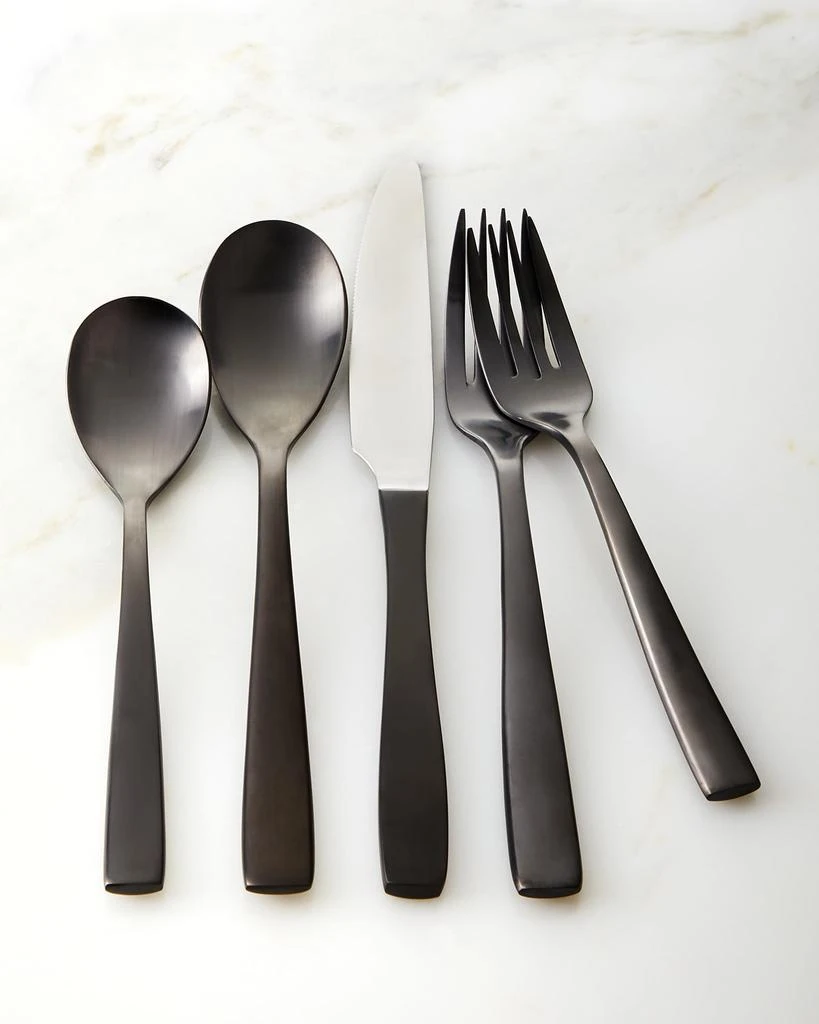 Mikasa 20-Piece Delano Gunmetal Flatware Service 1