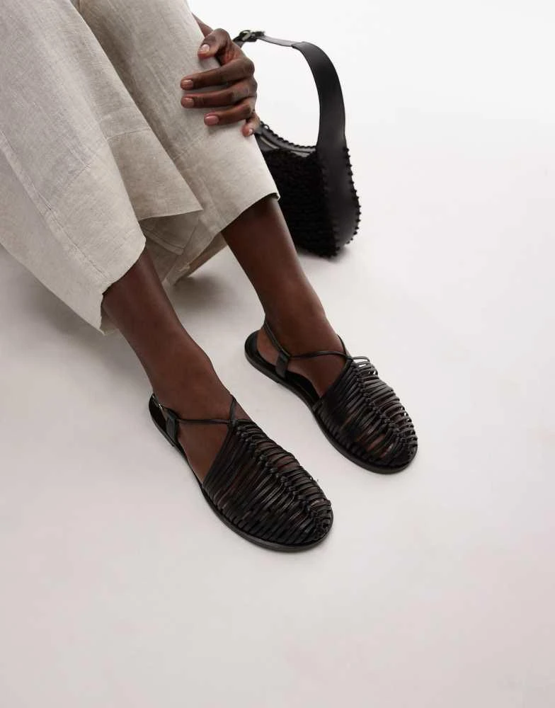 Flat Shoes Topshop Black Sandals Flat Topshop Topshop Aidan