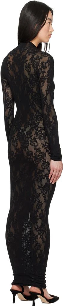 SKIMS Black Knit Lace Turtleneck Maxi Dress 3