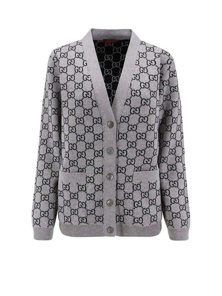Gucci Gucci Monogrammed Button-Up Cardigan from Cettire