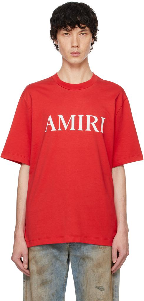 【関税込み】AMIRI レッド MA Core Logo Tシャツ AMIRI Red 'Amiri' Core Logo T-shirt - T-Shirts - Compare