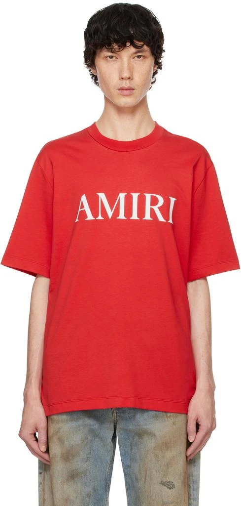 AMIRI Red 'Amiri' Core Logo T-shirt 1