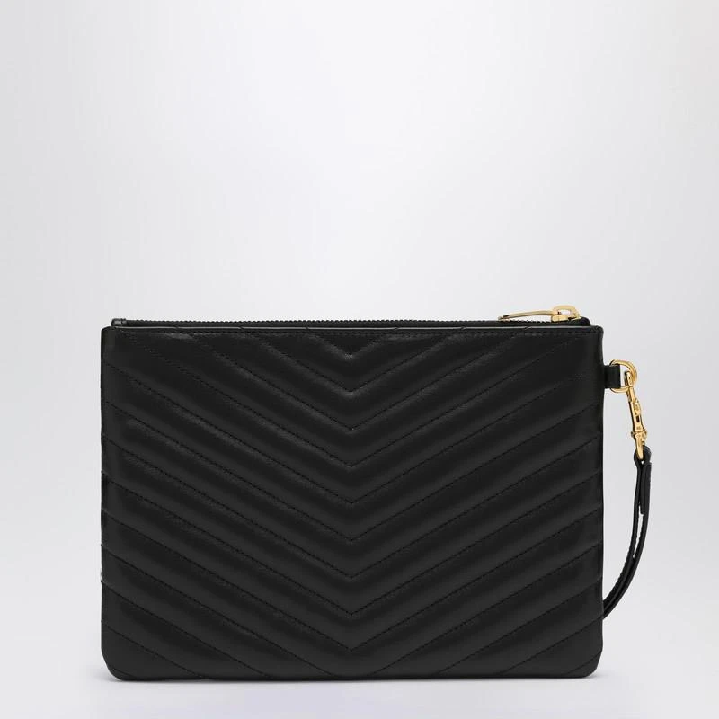 Yves Saint Laurent Black Cassandre clutch in matelassé leather 4