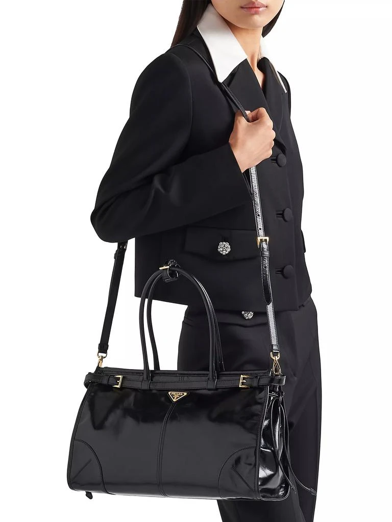 Prada Bonnie Large Leather Tote Hand Bag 8