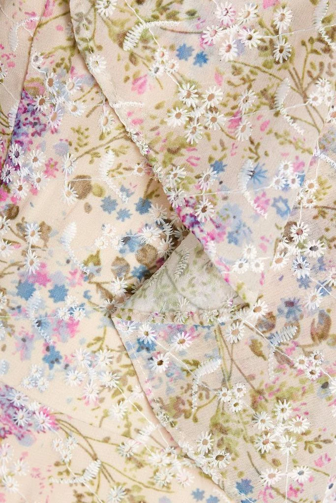 MIKAEL AGHAL Tiered floral-print broderie anglaise maxi dress 4