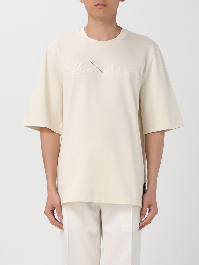 Fendi Fendi Crest Embroidered Crewneck T-Shirt - T-Shirts