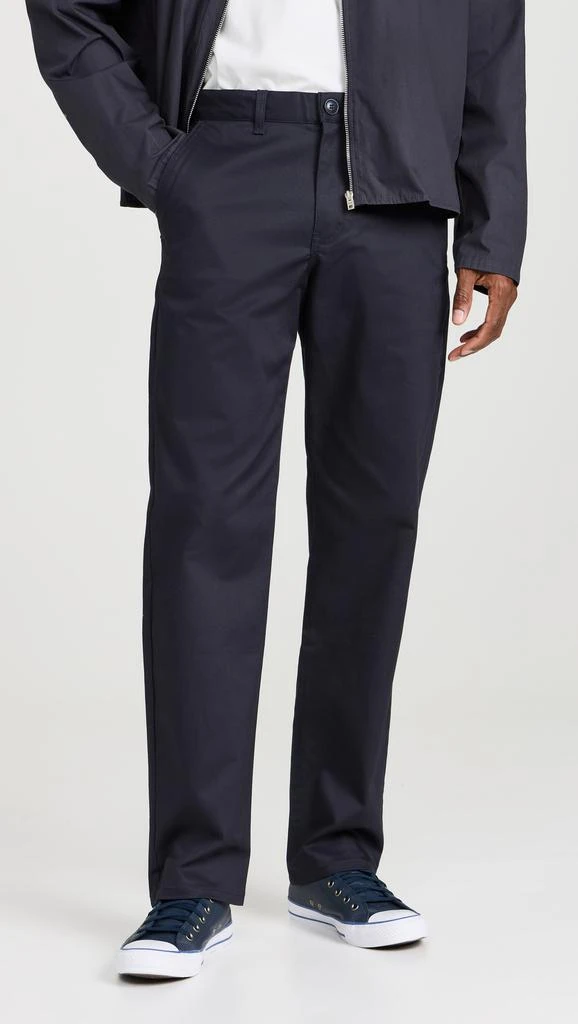 Naked & Famous Straight Chino Navy Stretch Twill Pants 1
