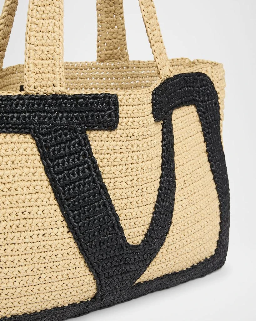 Valentino Viva Superstar Crochet Raffia Large Tote Bag 4