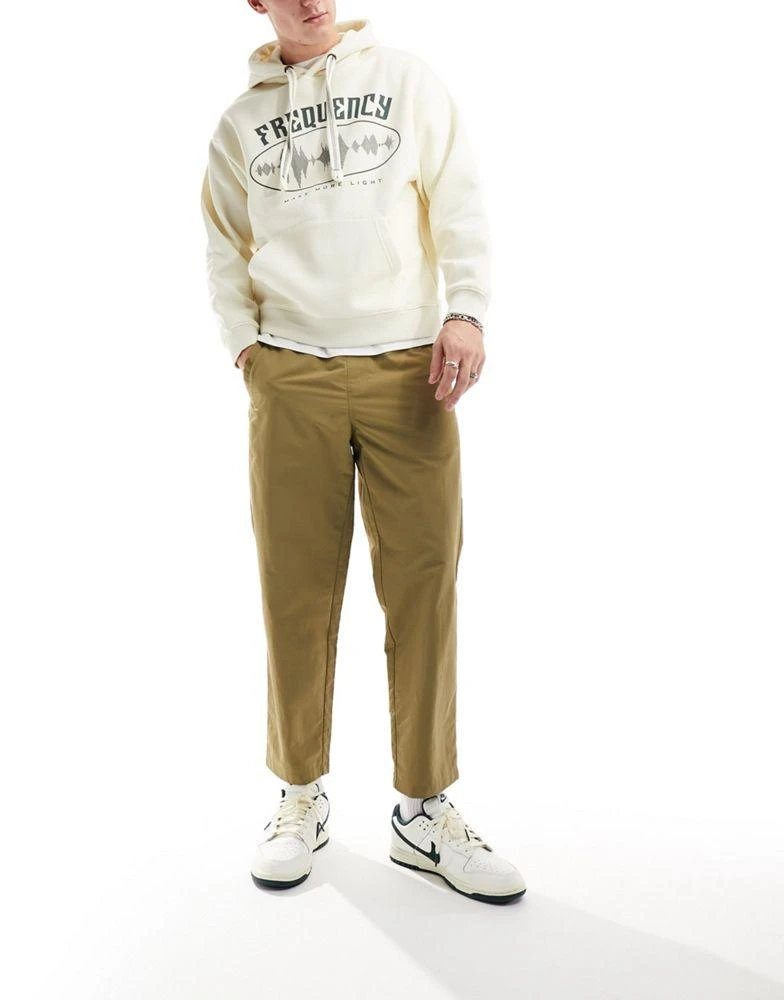 Farah Farah hawtin technical relaxed tapered trousers in beige 1
