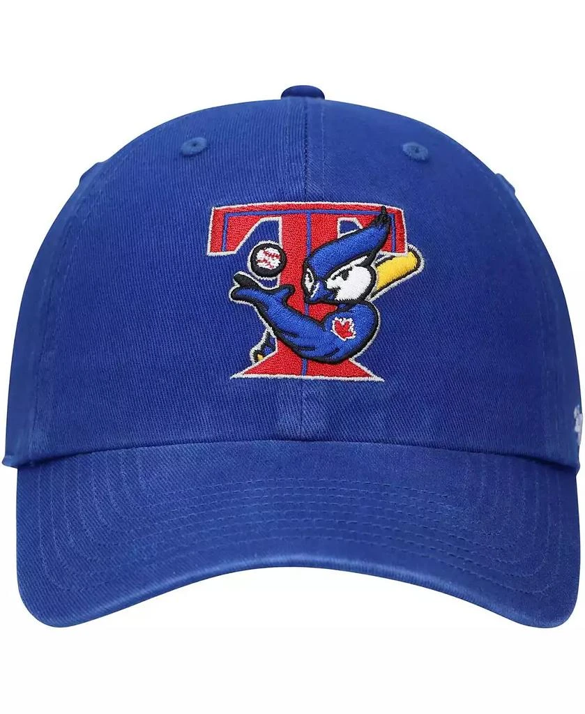 47 Brand Men's '47 Royal Toronto Blue Jays Team Logo Cooperstown Collection Clean Up Adjustable Hat 5