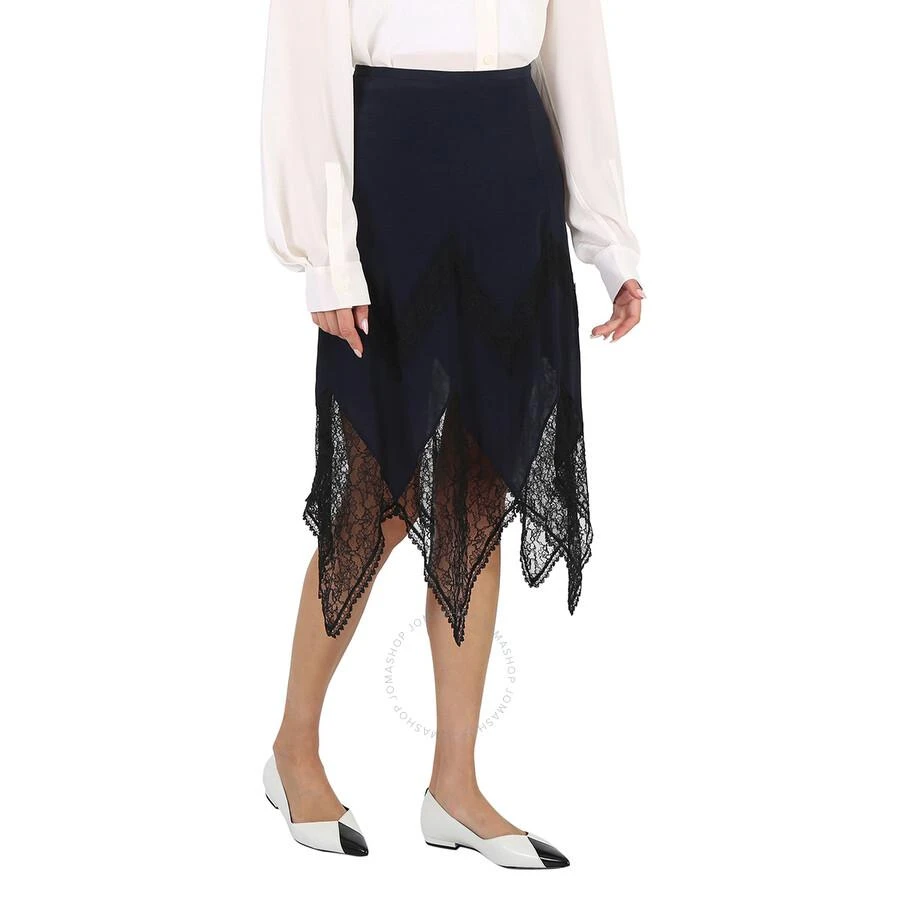 See By Chloe Ladies Blue Midi Lace Skirt 3