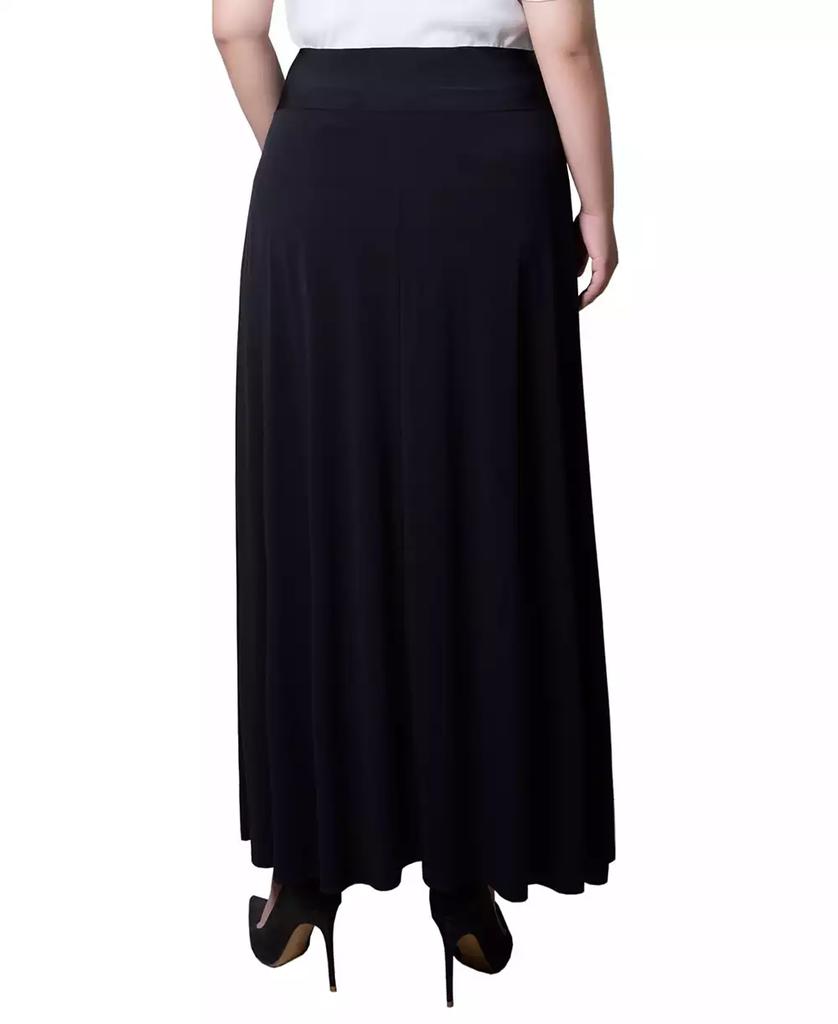 NY Collection Plus Size Wide Yoked Maxi Skirt