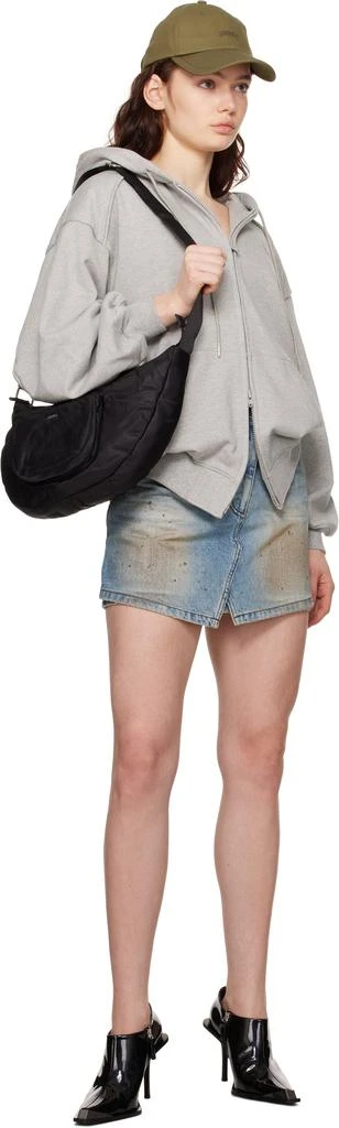 Juun.J Blue Tilted Denim Miniskirt 4