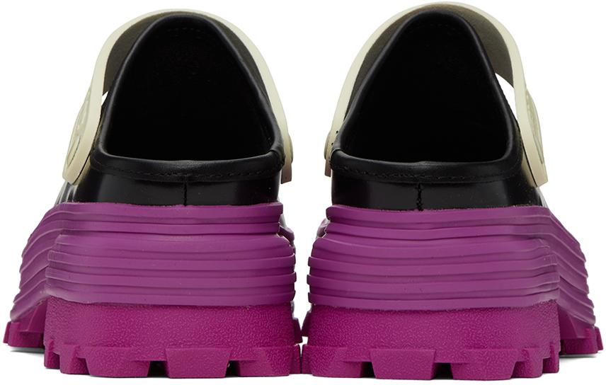 CAMPERLAB Black & Purple Traktori Clogs