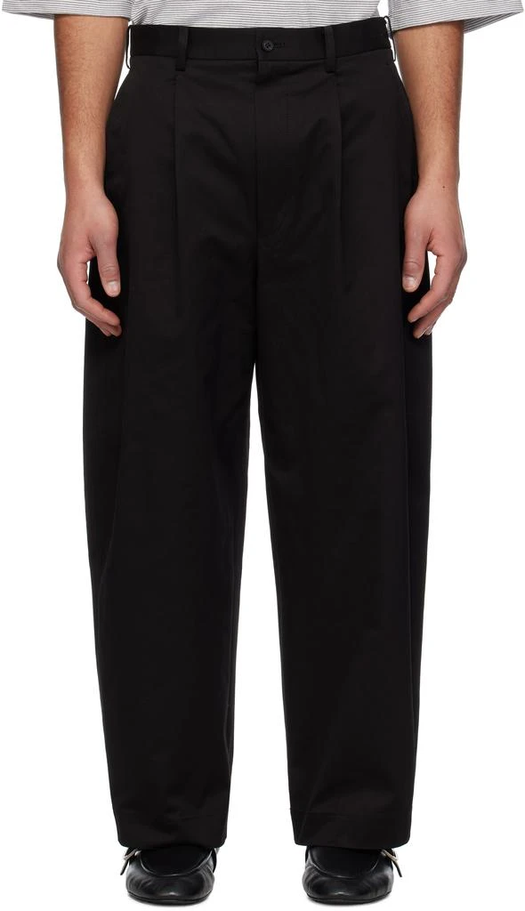 Comme des Garcons Black Cotton Chino Cloth Trousers 1