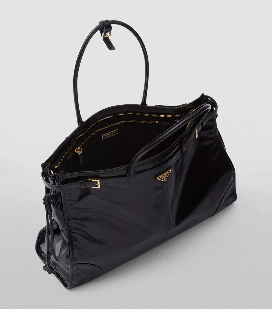 Prada Large Leather Bonnie Top-Handle Bag 4