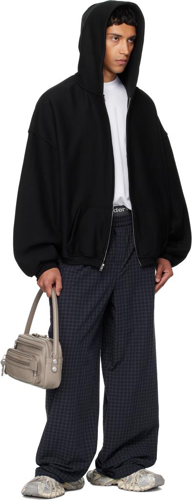 Black Zip Star Puff Logo Hoodie – On Sale Now with Up to 10% Off