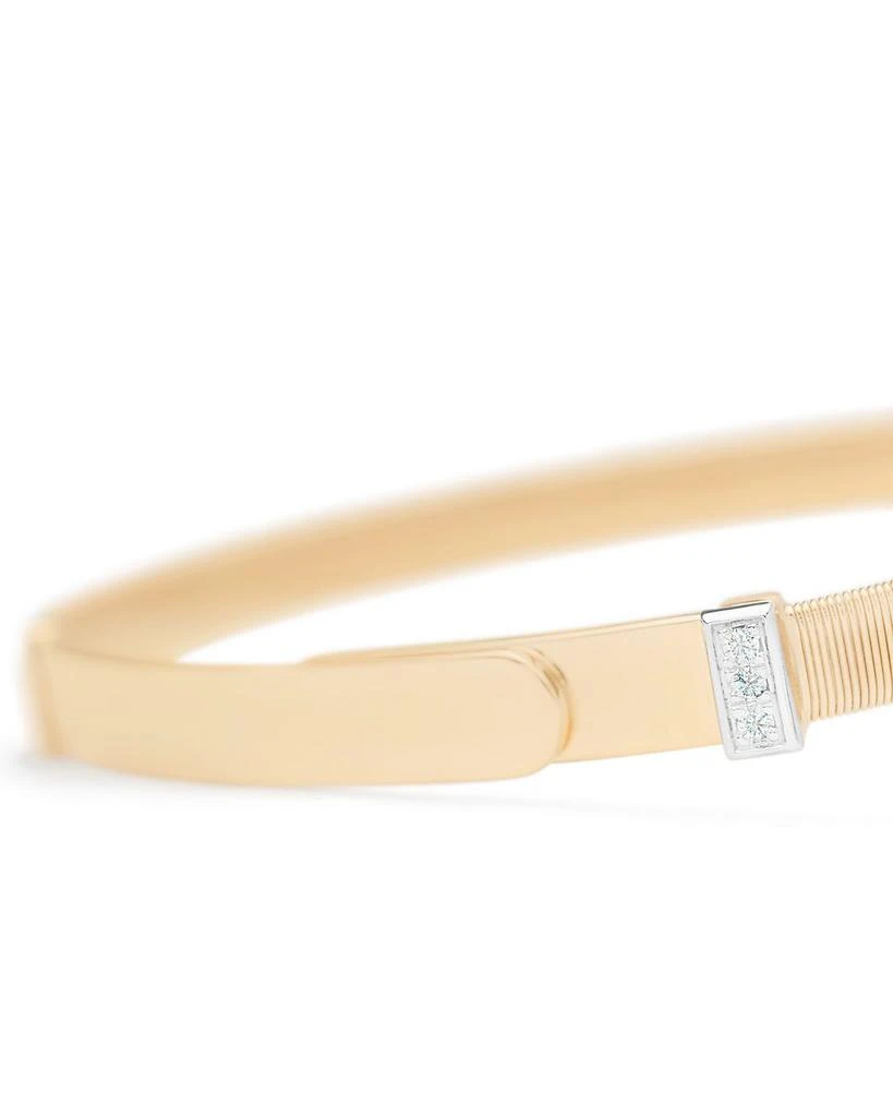 Marco Bicego 18K Yellow Gold Masai Diamond Pavé Two Station Thin Bangle Bracelet 3