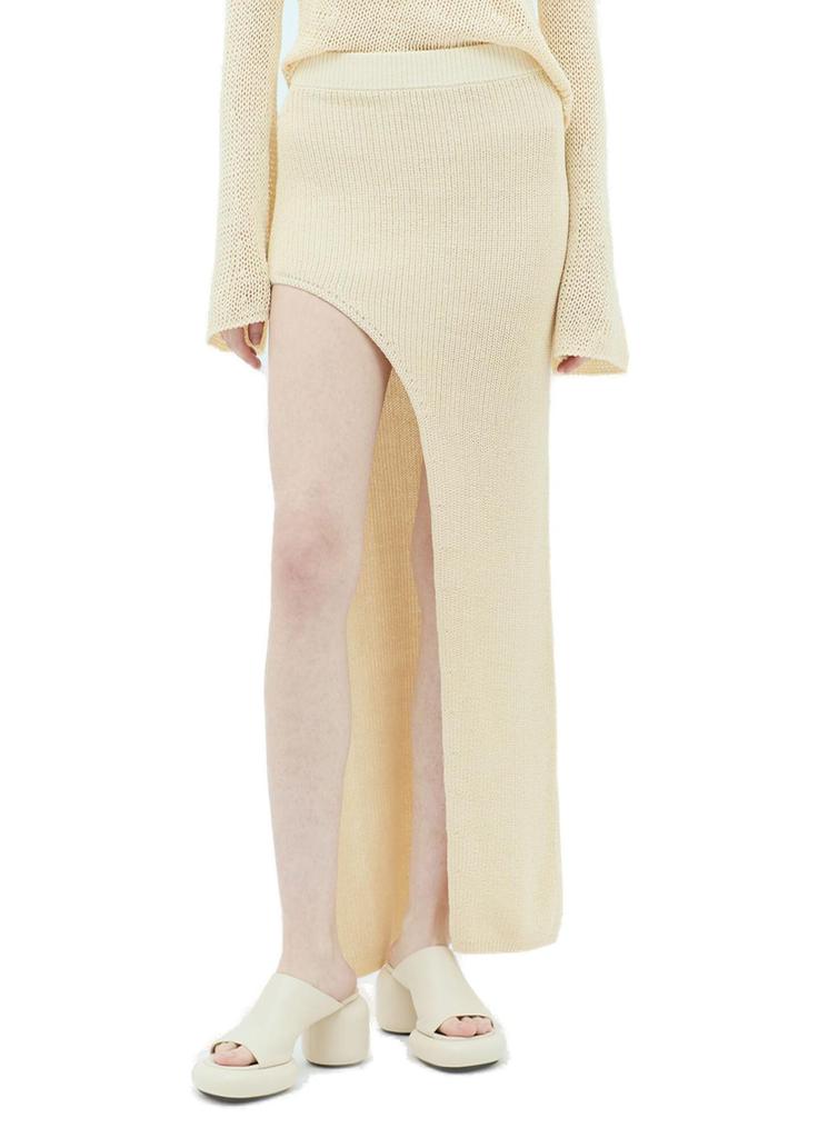 Aya Muse Aya Muse Dai Asymmetric Hem Knitted Midi Skirt