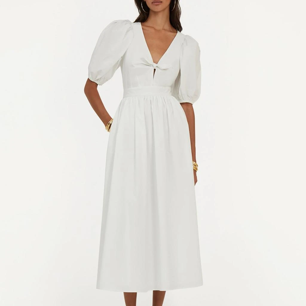 rotate puff sleeve midi dress rotate birger christensen puff sleeve midi dress (U.S. 12/ UK 14)