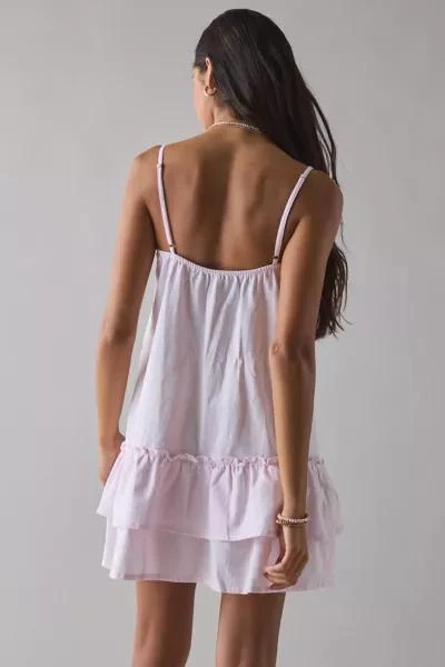 Motel Motel Malina Drop Waist Ruffle Cotton Mini Dress 5